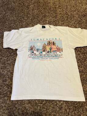 Vintage 1989 Tumacacori National Century Challenge GABA Tucson Cycling T-Shirt S